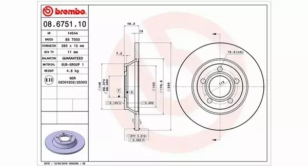 MAGNETI MARELLI TARCZA HAMULCOWA 360406001500 