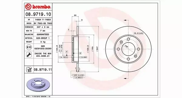 MAGNETI MARELLI TARCZA HAMULCOWA 360406019100 