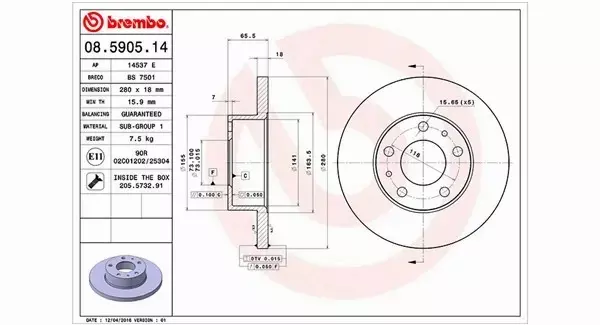 MAGNETI MARELLI TARCZA HAMULCOWA 360406022500 