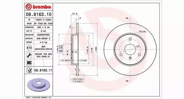 MAGNETI MARELLI TARCZA HAMULCOWA 360406033800 