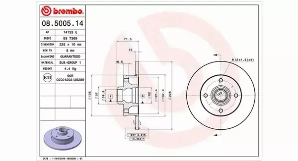 MAGNETI MARELLI TARCZA HAMULCOWA 360406048300 