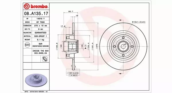 MAGNETI MARELLI TARCZA HAMULCOWA 360406060600 