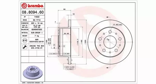 MAGNETI MARELLI TARCZA HAMULCOWA 360406072800 