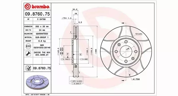 MAGNETI MARELLI TARCZA HAMULCOWA 360406018905 