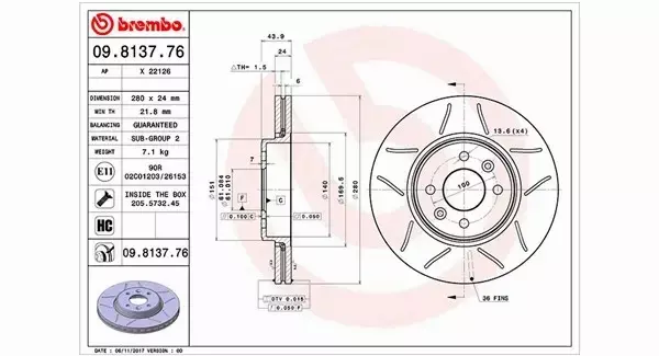 MAGNETI MARELLI TARCZA HAMULCOWA 360406043905 