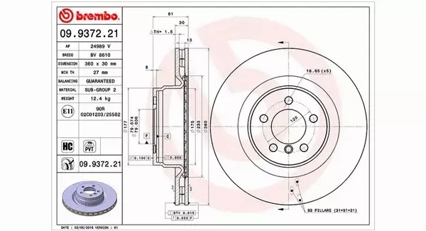 MAGNETI MARELLI TARCZA HAMULCOWA 360406055701 