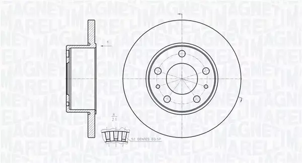 MAGNETI MARELLI TARCZA HAMULCOWA 361302040255 