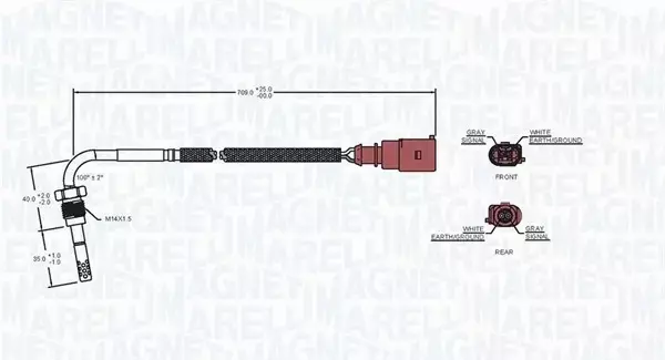 MAGNETI MARELLI CZUJNIK TEMP. SPALIN 172000011010 