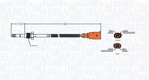 MAGNETI MARELLI CZUJNIK TEMP. SPALIN 172000013010 