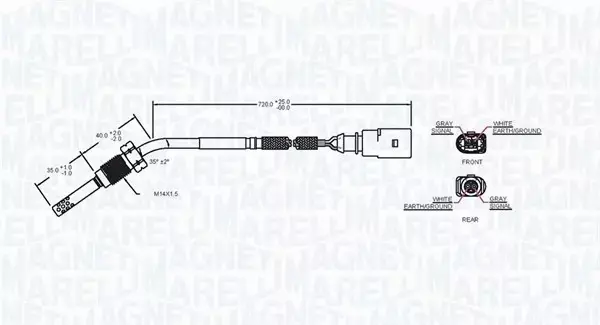 MAGNETI MARELLI CZUJNIK TEMP. SPALIN 172000017010 