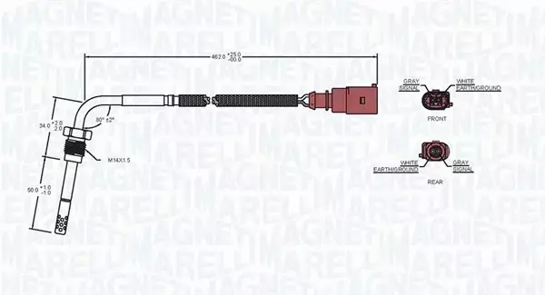 MAGNETI MARELLI CZUJNIK TEMPERATURY SPALIN 172000025010 