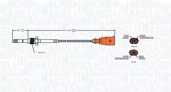 MAGNETI MARELLI CZUJNIK TEMPERATURY SPALIN 172000033010 