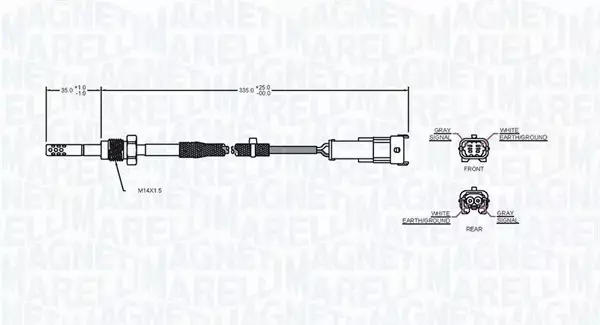 MAGNETI MARELLI CZUJNIK TEMP. SPALIN 172000043010 