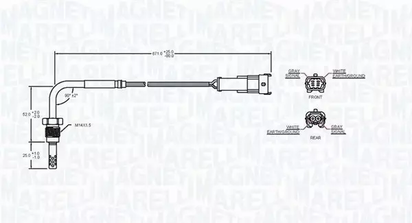 MAGNETI MARELLI CZUJNIK TEMPERATURY SPALIN 172000059010 