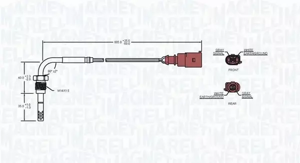 MAGNETI MARELLI CZUJNIK TEMP. SPALIN 172000069010 