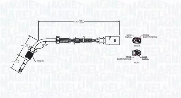 MAGNETI MARELLI CZUJNIK TEMP. SPALIN 172000101010 