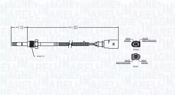 MAGNETI MARELLI CZUJNIK TEMPERATURY SPALIN 172000115010 