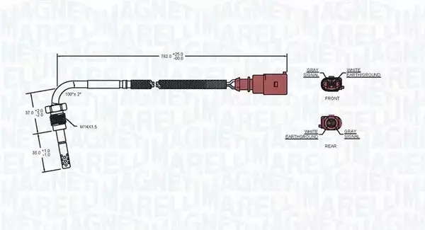 MAGNETI MARELLI CZUJNIK TEMP. SPALIN 172000125010 