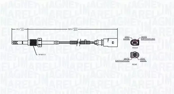 MAGNETI MARELLI CZUJNIK TEMP SPALIN 172000133010 