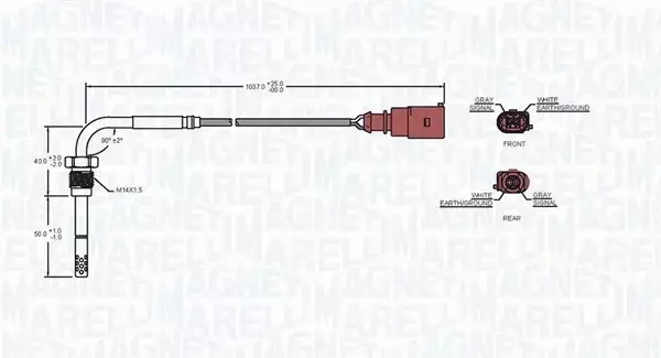 MAGNETI MARELLI CZUJNIK TEMP SPALIN 172000175010 