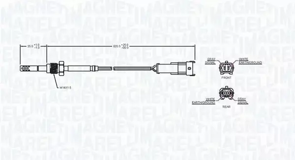 MAGNETI MARELLI CZUJNIK TEMP. SPALIN 172000177010 