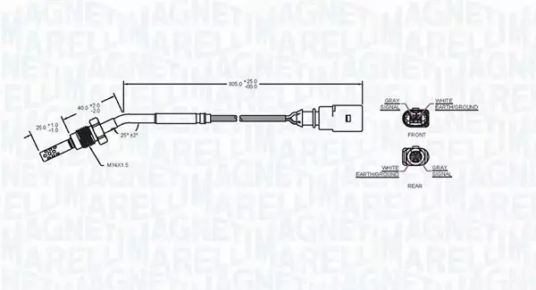 MAGNETI MARELLI CZUJNIK TEMP. SPALIN 172000181010 