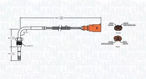 MAGNETI MARELLI CZUJNIK TEMP. SPALIN 172000201010 