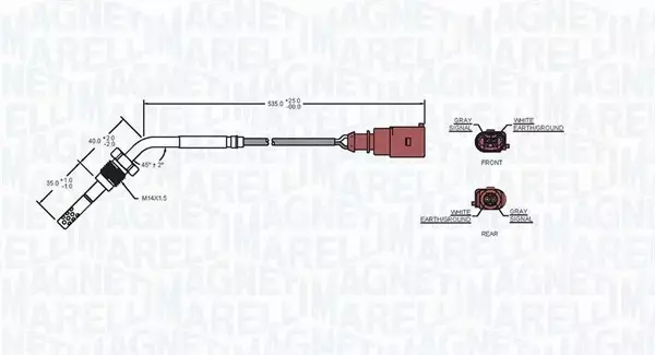 MAGNETI MARELLI CZUJNIK TEMP. SPALIN 172000213010 