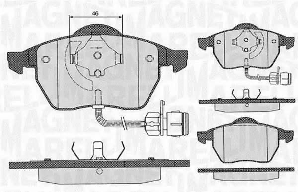 MAGNETI MARELLI KLOCKI HAMULCOWE 363916060130 