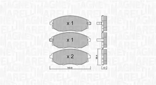 MAGNETI MARELLI KLOCKI HAMULCOWE 363916061057 