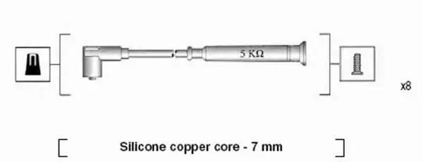 MAGNETI MARELLI PRZEWODY ZAPŁONOWE 941045270514 