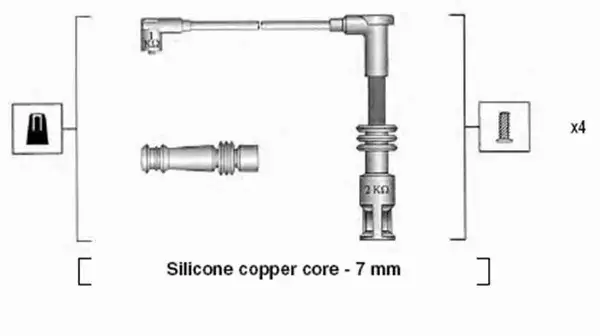 MAGNETI MARELLI PRZEWODY ZAPŁONOWE 941045380523 