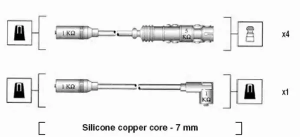 MAGNETI MARELLI PRZEWODY ZAPŁONOWE 941055050530 