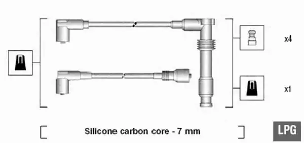 MAGNETI MARELLI PRZEWODY ZAPŁONOWE 941125290681 