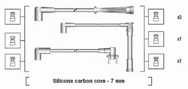 MAGNETI MARELLI PRZEWODY ZAPŁONOWE 941145280725 