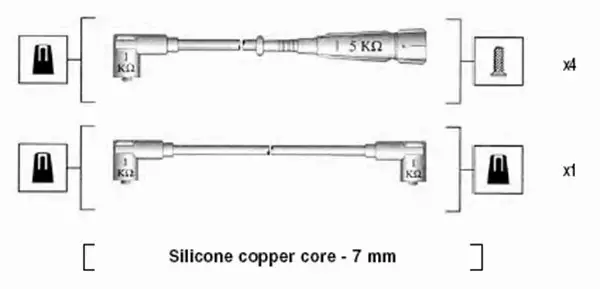 MAGNETI MARELLI PRZEWODY ZAPŁONOWE 941175100752 