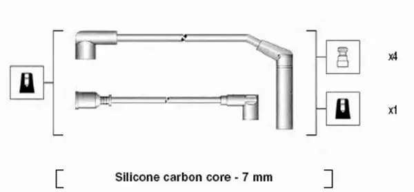 MAGNETI MARELLI PRZEWODY ZAPŁONOWE 941295040876 