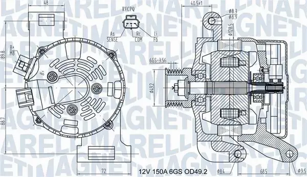 MAGNETI MARELLI ALTERNATOR 063731575010 