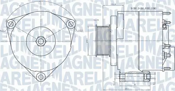 MAGNETI MARELLI ALTERNATOR 063731593010 