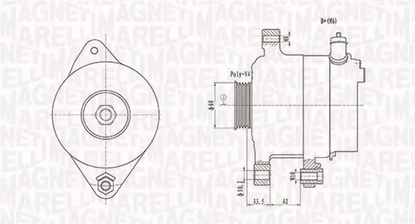 MAGNETI MARELLI ALTERNATOR 063731595010 