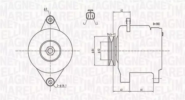 MAGNETI MARELLI ALTERNATOR 063731615010 