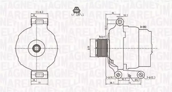 MAGNETI MARELLI ALTERNATOR 063731639010 