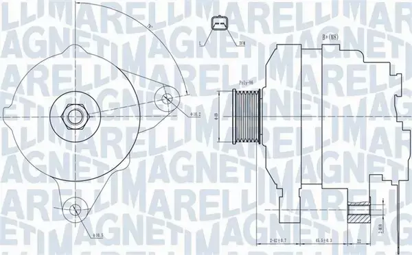 MAGNETI MARELLI ALTERNATOR 063731665010 