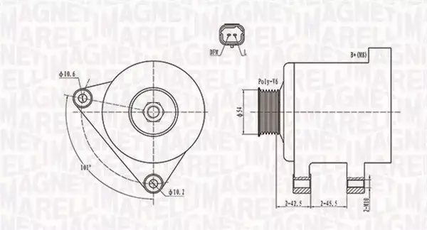 MAGNETI MARELLI ALTERNATOR 063731674010 