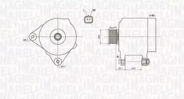 MAGNETI MARELLI ALTERNATOR 063731768010 