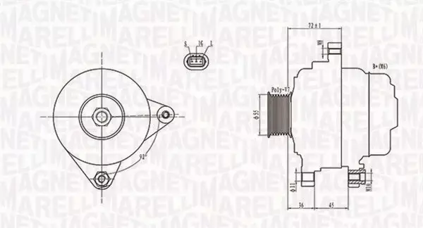 MAGNETI MARELLI ALTERNATOR 063731792010 