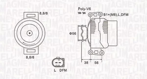 MAGNETI MARELLI ALTERNATOR 063731811010 