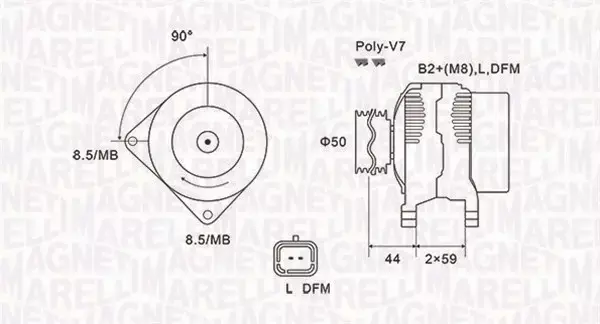 MAGNETI MARELLI ALTERNATOR 063731827010 