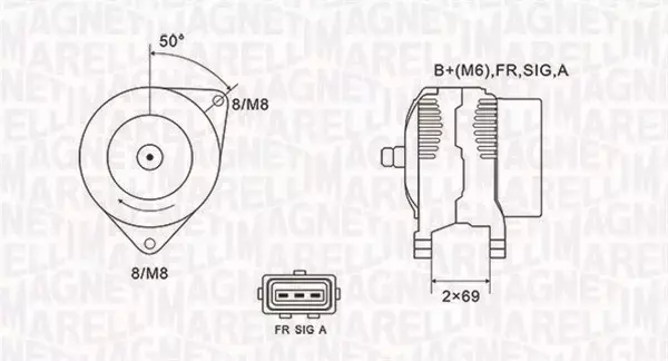 MAGNETI MARELLI ALTERNATOR 063731857010 