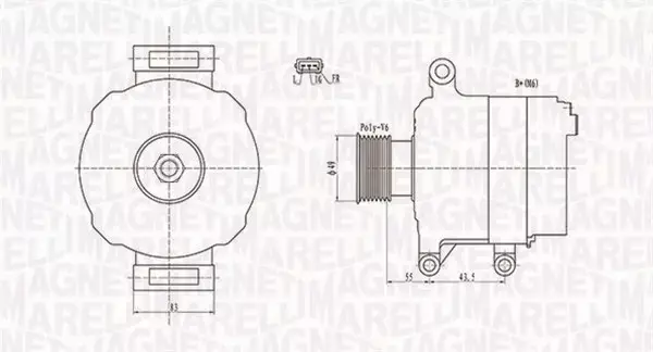 MAGNETI MARELLI ALTERNATOR 063731869010 